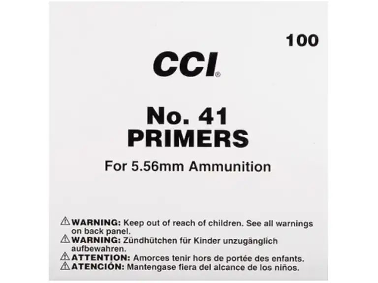 CCI Small Rifle 5.56mm NATO-Spec Military Primers #41 Box of 1000